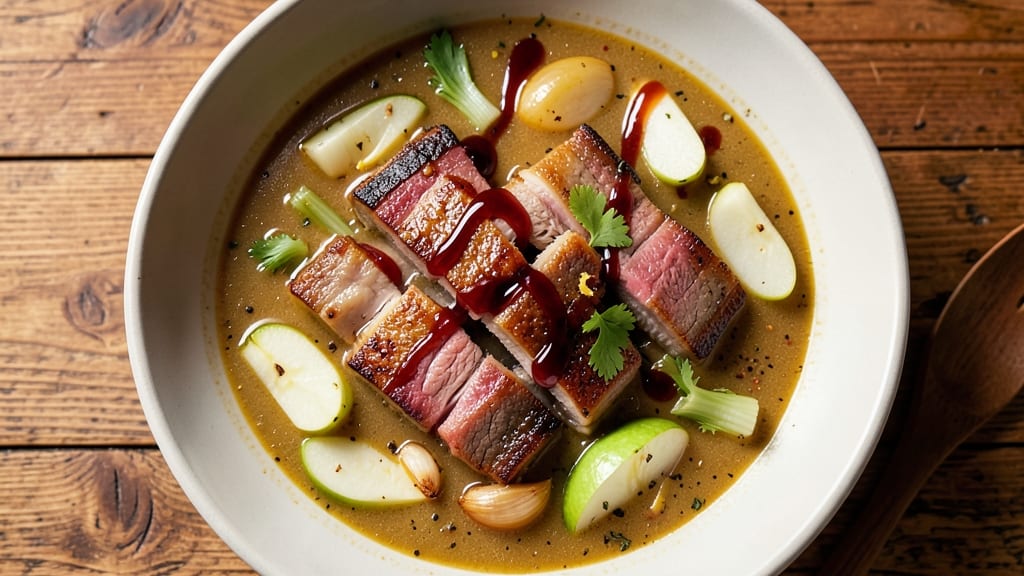 Apple Pork Ribs Soup Recipe: Smoky-Sweet Shreds With Celery Crown Crunch