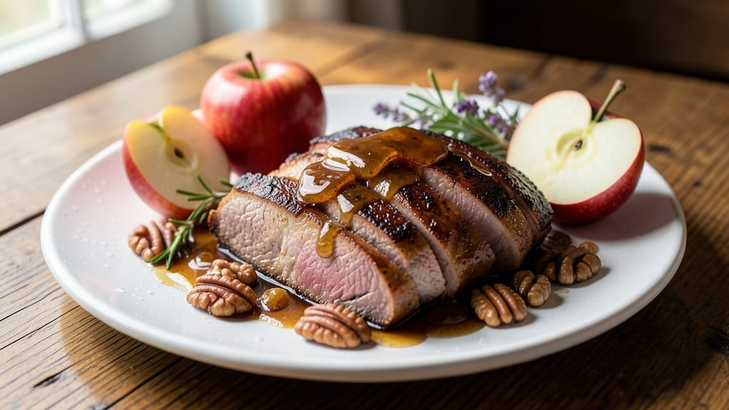 Apple Bourbon Pork Tenderloin Recipe: Smoky-Sweet Glaze That Caramelizes on the Plate