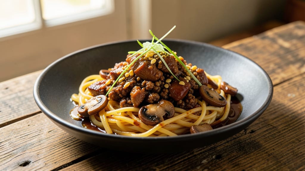 Minced Pork Mushroom Noodles Recipe: Umami-Packed One-Pot Meal in 25 Minutes