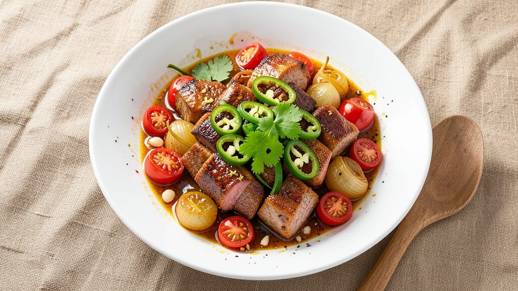 Mild Pork Green Chili Recipe: Smoky Tomato Velout With Tender Pork Bites