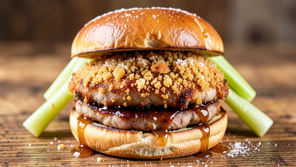 Culver's Pork Tenderloin Sandwich Recipe: Crispy Celery Crown Crunch Over Creamy Herb Velout