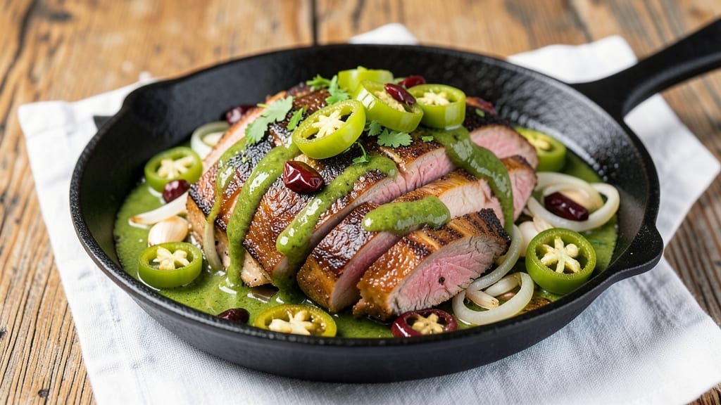 Mexican Pork Verde Recipe: Smoky Chipotle-Tomato Braise with Crispy Tortilla Strips
