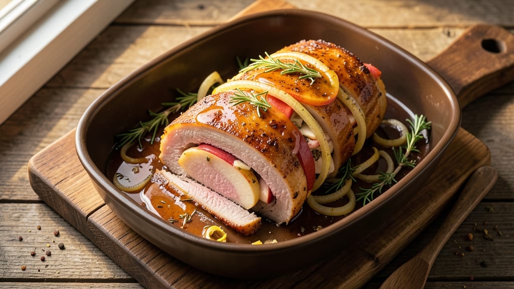 Apple Stuffed Boneless Pork Loin Roast Recipe: Sweet Apple Filling That Caramelizes to Crispy Perfection
