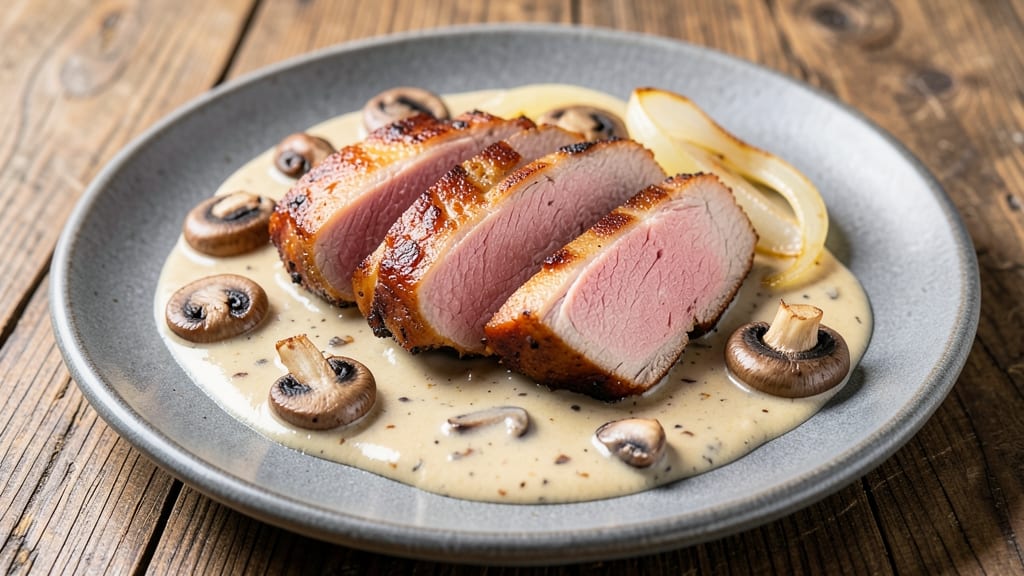 Pork Tenderloin Crock Pot Cream Of Mushroom Recipe: Slow-Cooked Tender Meat in Rich Velvety Sauce