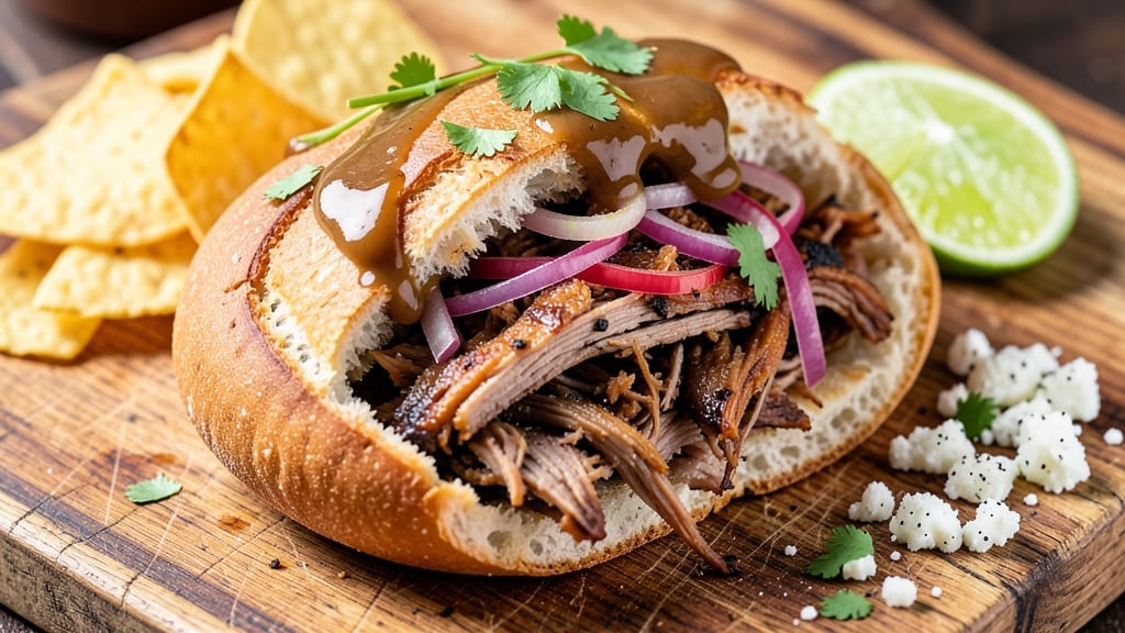 Mexican Pork Torta Recipe: Crispy Tortas Stuffed With Smoky Chipotle Pork